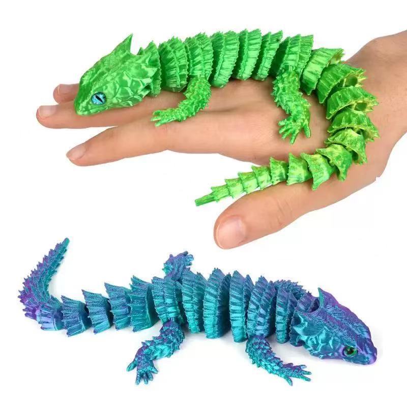 3D Printed Lizard Joint Integrated Movable Simulated Eye Ornament Model Creative Children's Toys Wholesale Cross-Border