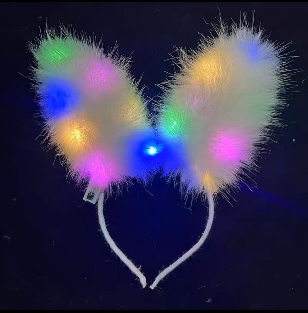 Brillante zorro orejas cinturón de cabello lámpara ángel cinturón de cabello super inmortal cinturón de cabello red rojo lindo gato orejas tocado plumas conejo