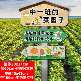 菜园插地牌菜地标识牌幼儿园种植区牌子种植区班牌指示牌种植园牌