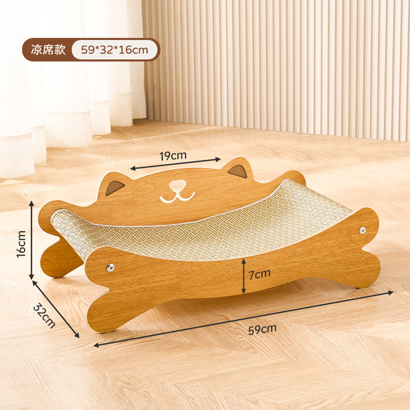 Junta de agarre para gatos de seda, ninja de garras para gatos resistente al desgaste y no descascar, sofá para gatos, garras de molienda, juguete integrado resistente al agarre, almohadilla de descanso