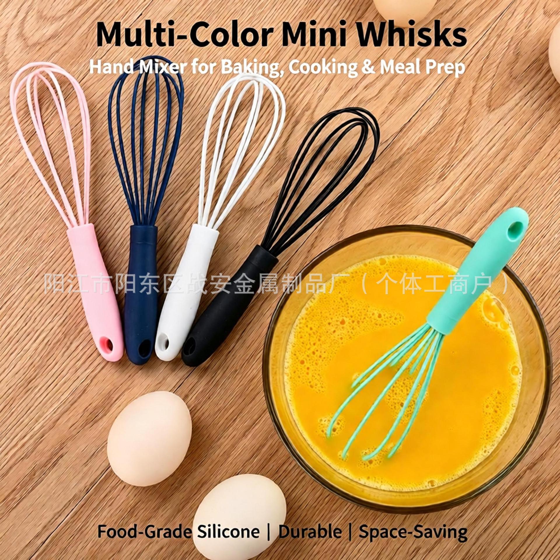 Food-Grade Silicone Manual Egg Beater Mini Mixer Cake Baking Cream Egg White Whipping Mixing Tool
