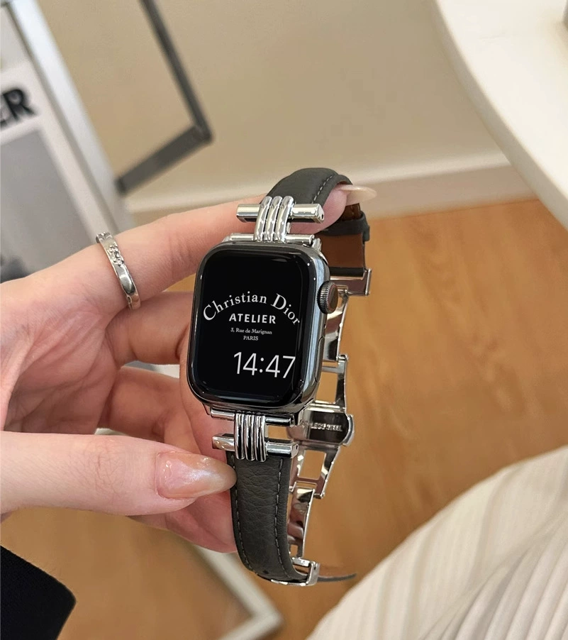 Применение Apple с AppleWatch9/8/7 кожаная маленькая талия девочке iWatch4/5/6SE3ULTRA