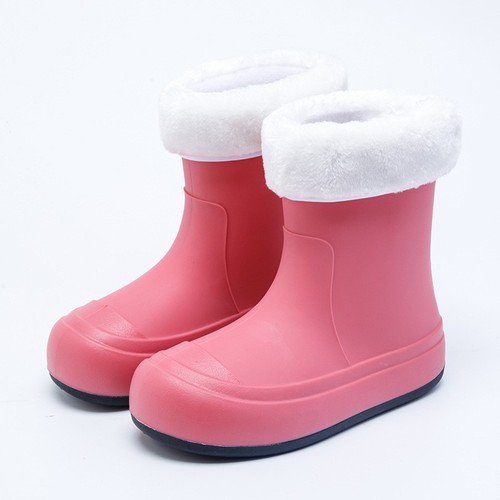 Women's Rain Boots 2024 New Waterproof Water Shoes for Women, Simple Style, Outwear Short Leg Insulated Warm Shoes