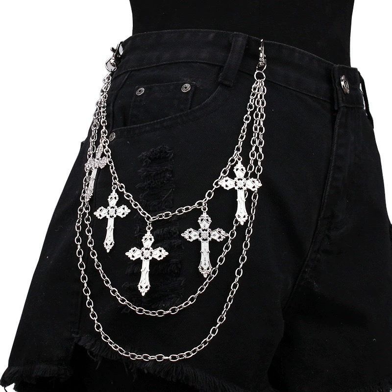 Metal accessory, universal chain, trousers, European style, punk style