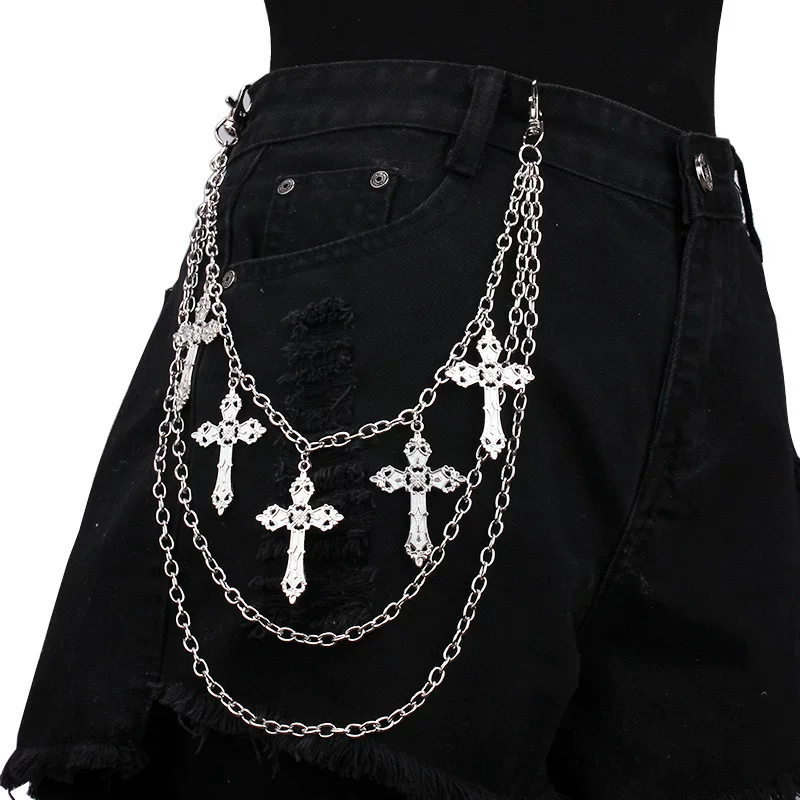 Metal accessory, universal chain, trousers, European style, punk style