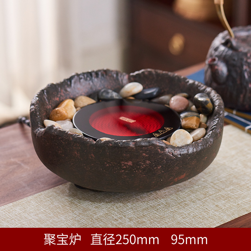 Cocina de té del hogar gancho libre vintage viejo barro de roca eléctrica estufa de cerámica arte del té gancho Kung Fu juego de té accesorios gancho vertical