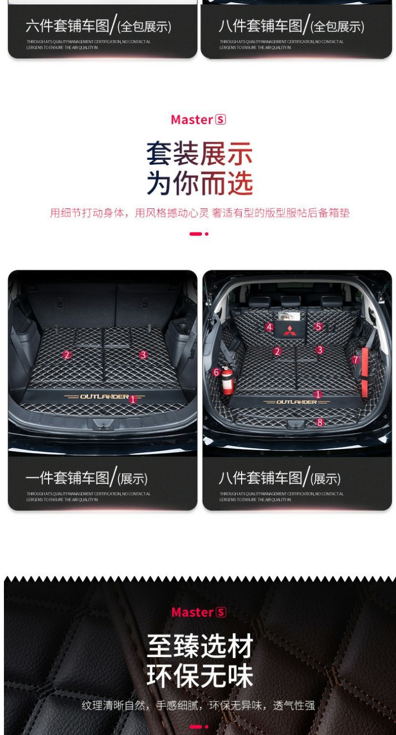 Suitable for 21 Outlander trunk mats surrounded by 57 GAC Mitsubishi Outlander modified universal trunk mats