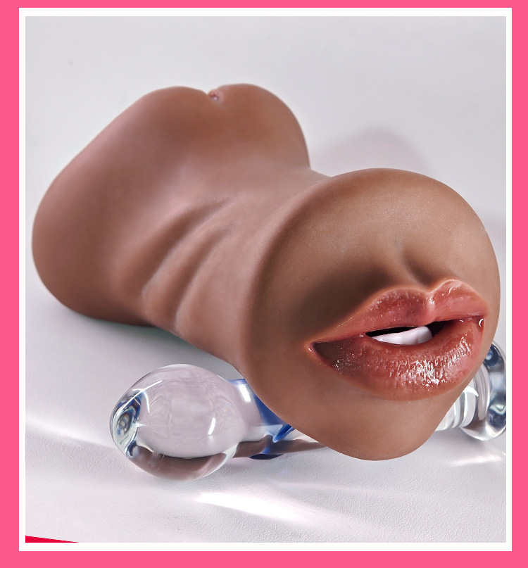 Jiuai Mouth Mold Replica Male Masturbator, TPE Triple-Entry Airplane Cup, 790g — detail image 26