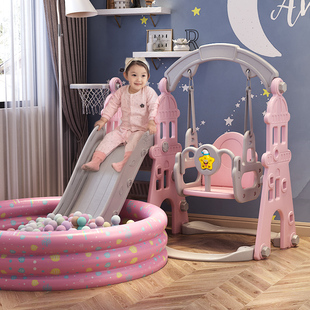Children's Sliding Stairs Indoor and Outdoor Household Baby Children's Swing Plastic Slide Combination Small Baby Play Road