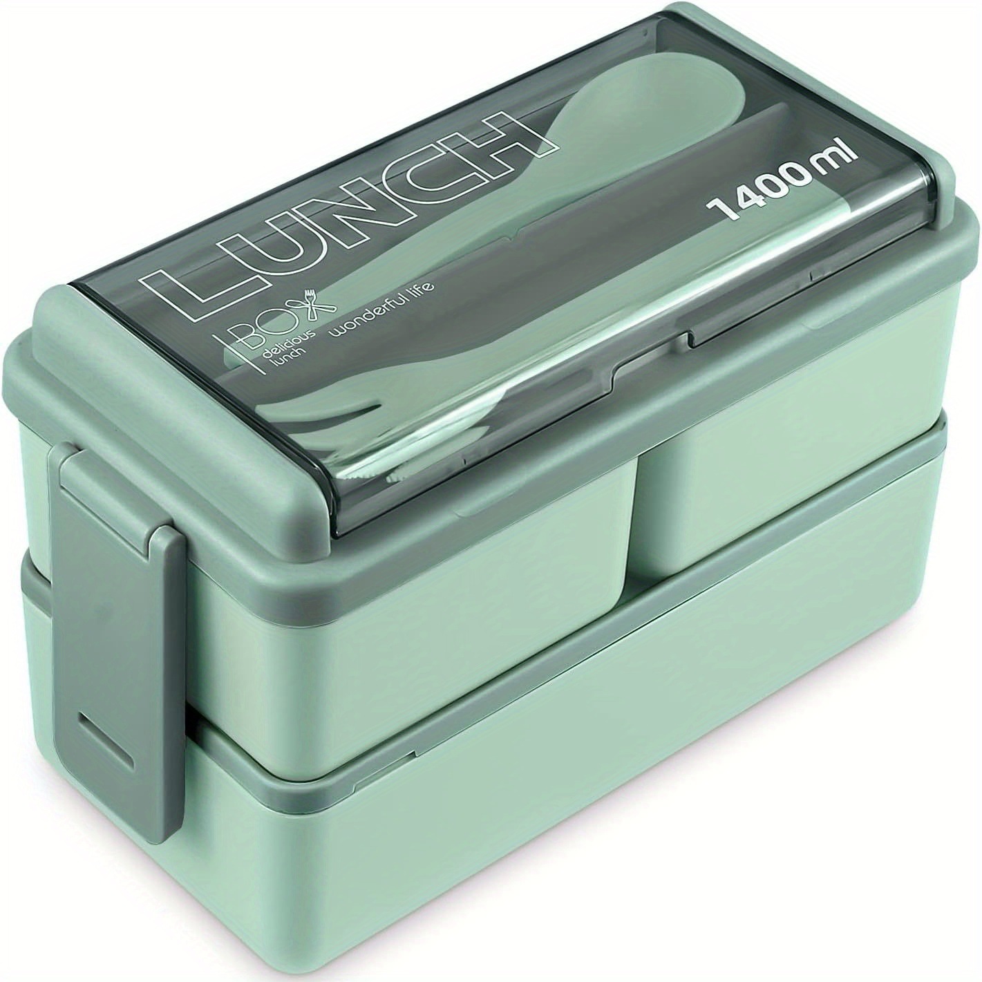 Caja de almuerzo cuadrada transfronteriza de gran capacidad de cubierta caja de almuerzo para adultos caja de preservación de microondas