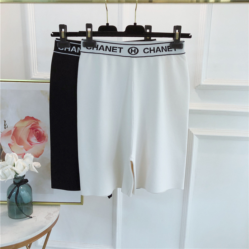 特价包邮不退换针织五分裤冰麻曲珠显瘦针织裤休闲短裤女A220