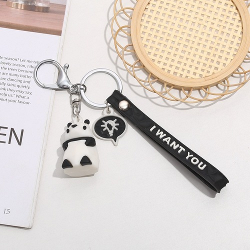 Creative geometric faceted animal keychain, cute cartoon doll keychain, couple bag pendant, small gift