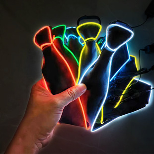 el luminous tie luminous novel creative personality tie led tie night club bar disco dancing atmosphere props