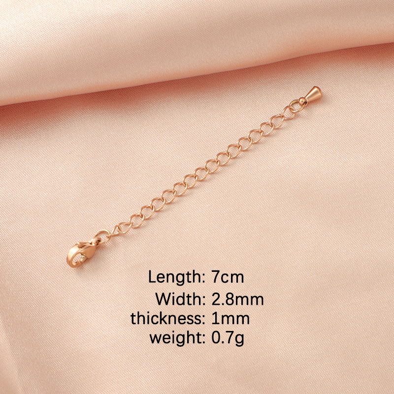 1 Piece Stainless Steel 18K Gold Plated Solid Color Chain DIY Jewelry Accessories display picture 1