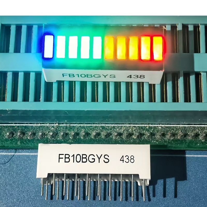 厂家直供全新LED数码管光条10段显示 蓝/绿/黄/红4色FB10BGYS