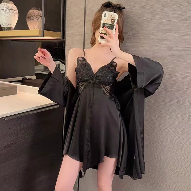 Комплект, sexy пижама, кружевная поддержка бюстгальтера, эффект утяжки