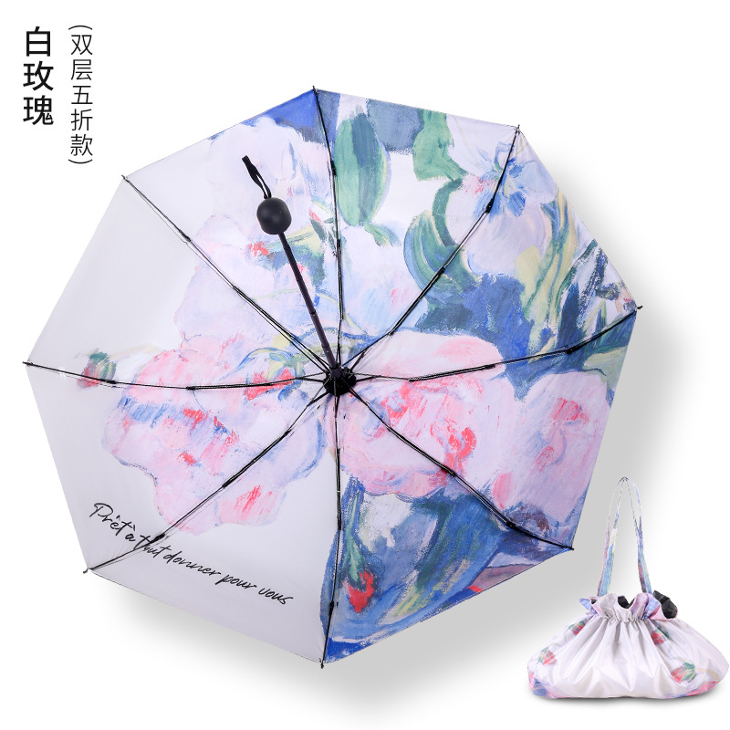 화이트 로즈 [5 배 우산 더블 천]]