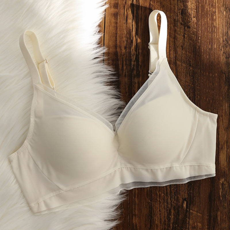 Original Japanese 100% Silk Mulberry Silk Bra Small Chest Push-up Anti-sagging Non-marking Underwear Women's Bra