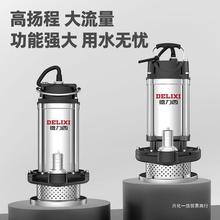 德力西潜水泵220v清水泵家用小型抽水机高扬程农用灌溉洗车抽水机