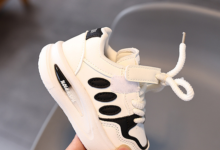 Barnens vita portvinsiga vår- och höstskor, ofta oledade, klockor, anti-läpp-löpskor i läder för pojkar och pojkar._voghion.com