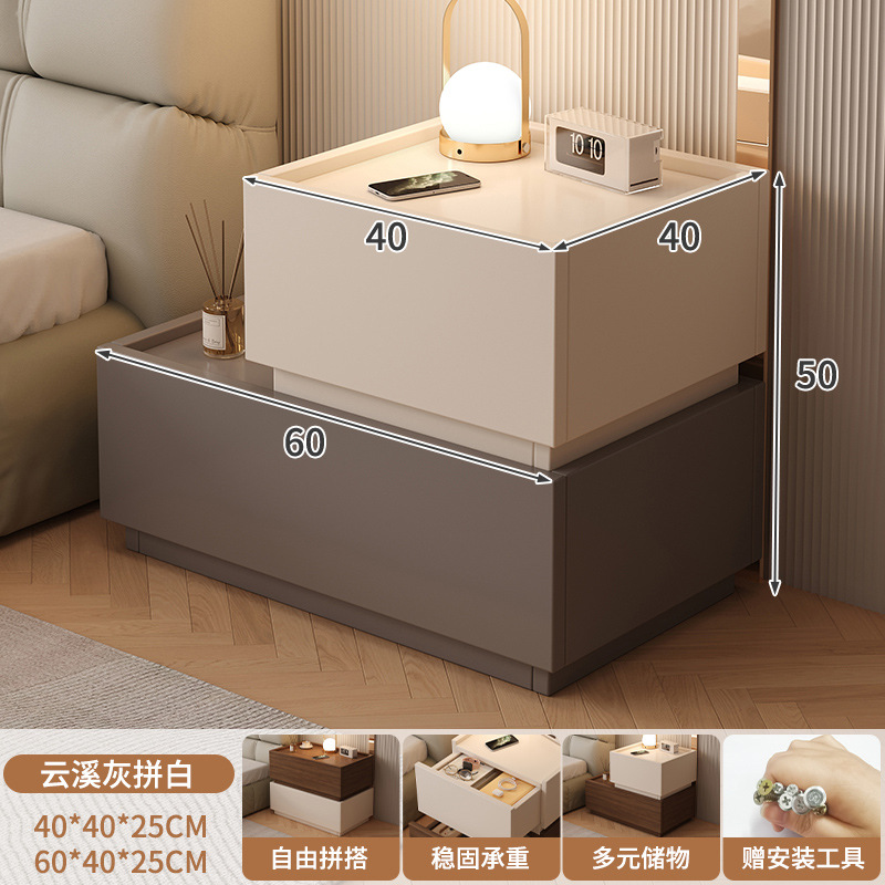 Mesa de cabezal de cama dormitorio lujoso italiano minimalista personalidad creativa cabecera baja combinación de bloques modular cabecera