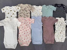Stock 　Bodysuit外貿原單尾貨工廠庫存批發兒童童裝短袖三角哈衣