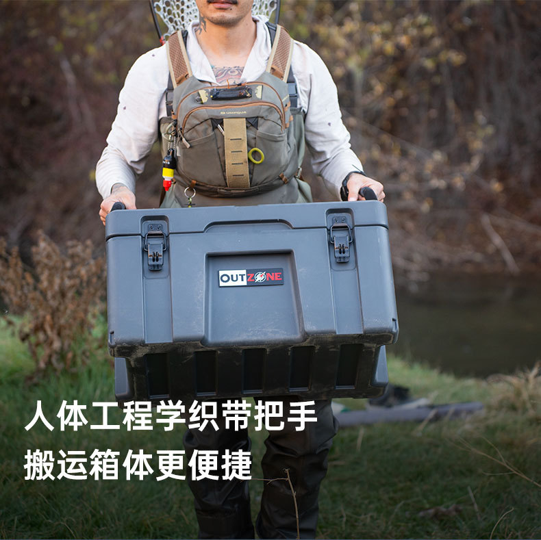 OUTZONE Roof Tactical Storage Box Outdoor Quick-Release Off-Road SUV Roof Luggage Box Car Gear Box 83L