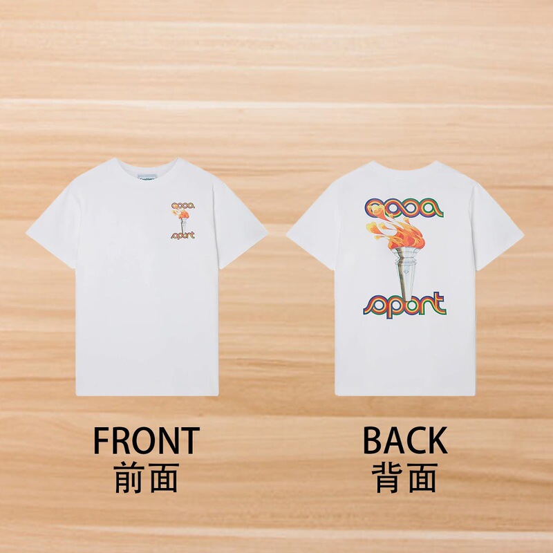 カサブランカ カサブランカ 半袖 ヘビーウェイト 260g アメリカのトレンド ブランド ニッチ ルーズ ハイストリート Tシャツ|undefined