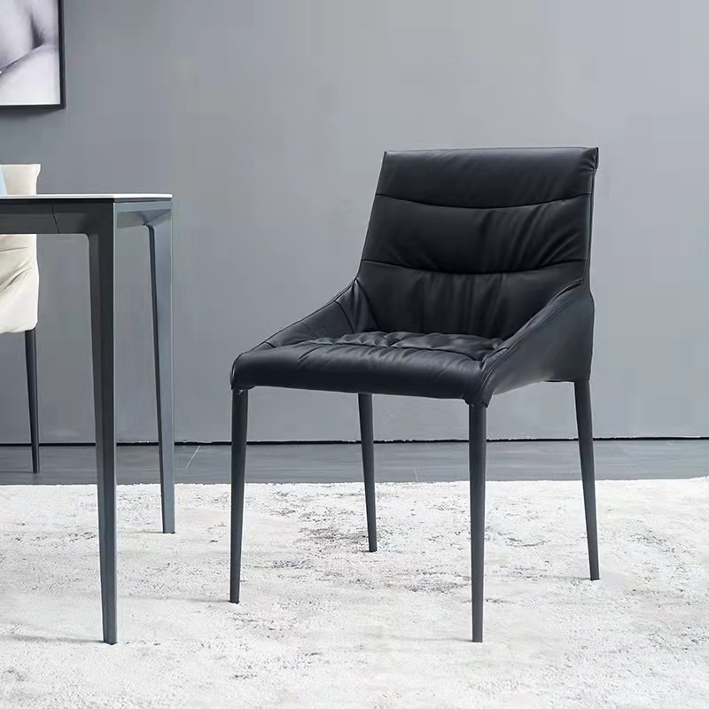 Silla de comedor nórdica moderna y simple, lujosa y ligera, silla de respaldo confortable, silla de conversación casual de hotel pequeño