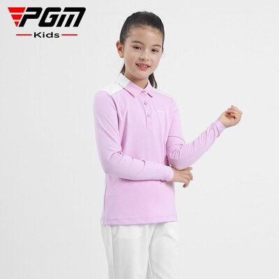 PGM New products children golf clothing girl Long sleeve T-shirt Comfortable skin-friendly motion fashion Versatile