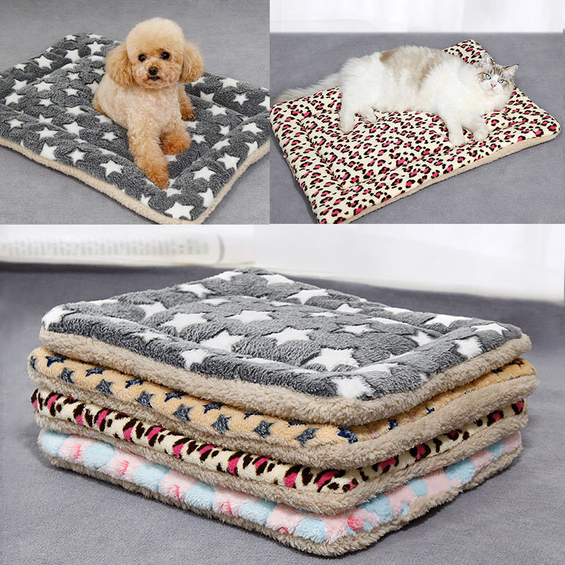 Winter velvet warm cat mat for pet dogs and cats Thick blanket cat cage platform mat dog mat sleeping mat