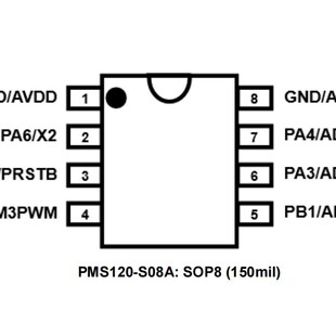 PMS120 Yingguang PADAUK microcontroller solution development original in stock with burning program and tape