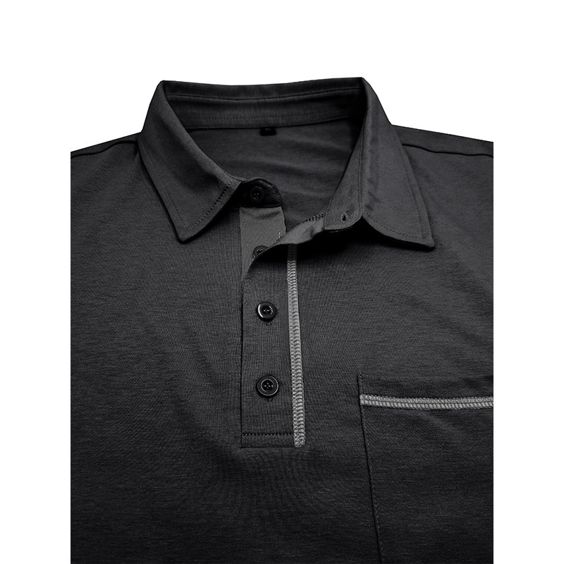 2024 verano europeo y americano hombres camisa de Polo de manga corta Comercio exterior hombres solapa camiseta transfronteriza superior color a juego polo