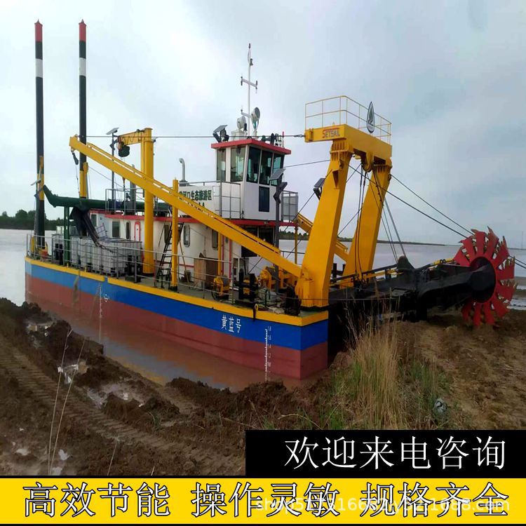 二手抽吸式挖泥船 矿砂开采 湖泊拓宽用 清淤疏浚 河道清理船厂家