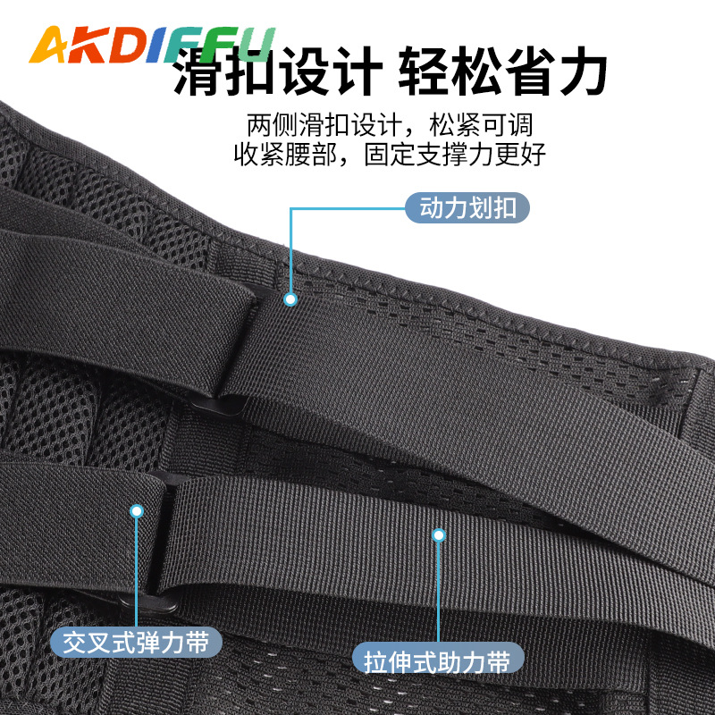 Cinturón deportivo placa de cintura cinturón prominente ajustable presión bidireccional soporte de placa de acero soporte de cintura dolor de cintura artefacto