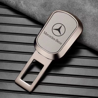 Mercedes-Benz Safety Wear Buckle E-Class C- Class E300L Rear C260L Extension GLE Plug Connector GLC Seat Belt S-Class (Other Automotive Safety Supplies) - napa-skin-friendly-leather-simple-gray-single