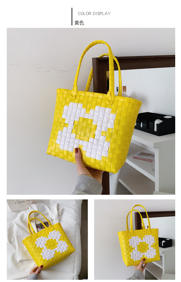 Fashion Color Woven Portable Bag display picture 9