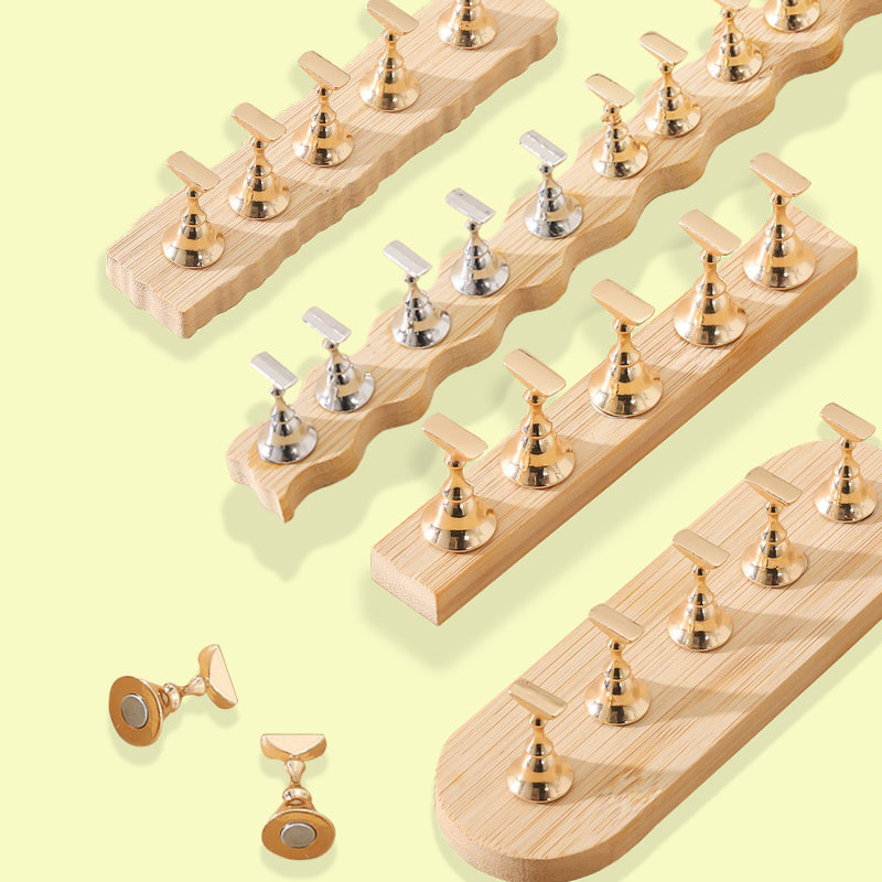 Base de práctica de manicura tronco minimalista de madera de arcillo de metal de dedo de manicura de pieza de manicura de desgaste herramientas de manicura al por mayor