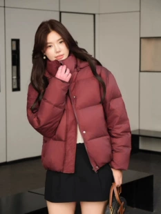 Short velvet down jacket, high-end, duck down