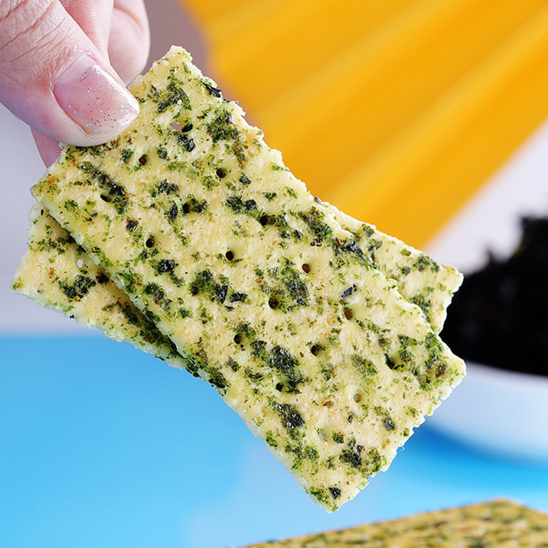 【海苔を切り身で】海苔 サクサク塩味海苔ビスケット 朝食の食事代わり ネットセレブおやつ 箱ごと|undefined