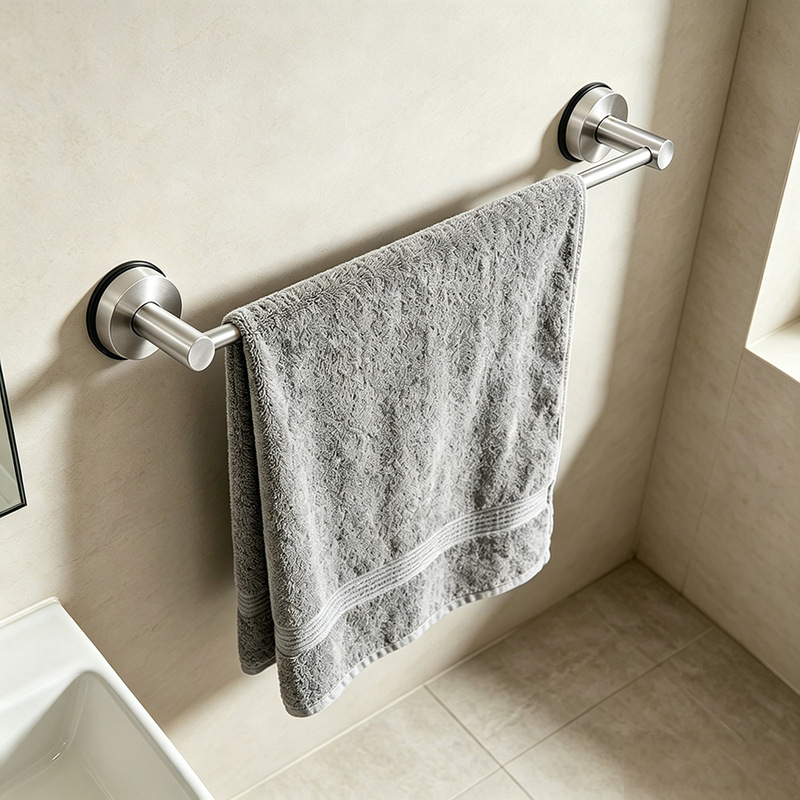 Silver Suction Cup Towel Rack Towel Bar Set Stainless Steel Bathroom Five-Piece Set Towel Bar Towel Ring Paper Towel Holder Silver Suction Cup Towel Rack Towel Bar Set Stainless Steel Bathroom Five-Piece Set Towel Bar Towel Ring Paper Towel Holder