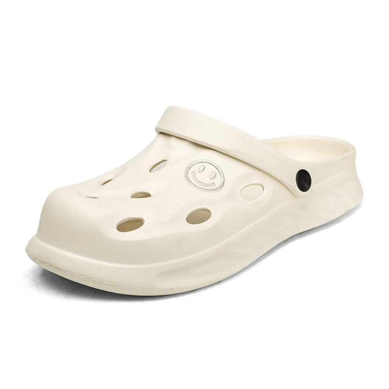 Moda de verano para parejas zapatos de agujero transfronterizos EVA de alta elasticidad, zapatillas de playa para dos exteriores