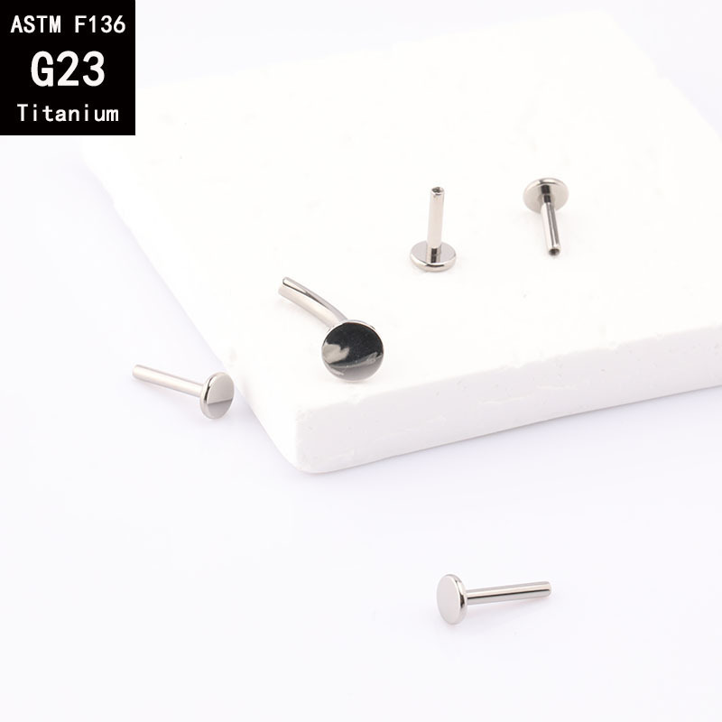 Labret piercing jewelry detail image