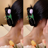 Crab pin, hairgrip, summer big shark, advanced hair accessory, Korean style, flowered, high-quality style