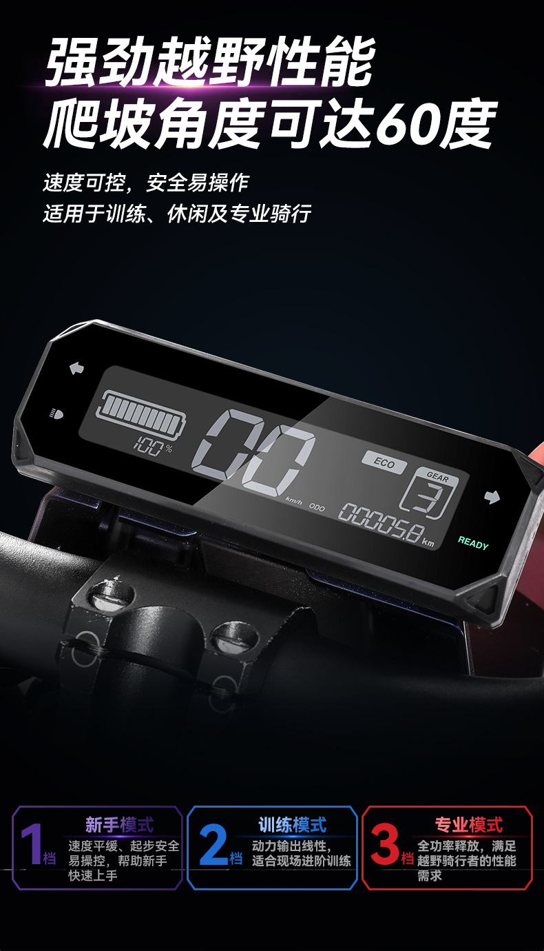 New Electric Off-Road Motorcycle with Deceleration Motor, High-Performance Electric Motorcycle, 60V25Ah High-Power Motorcycle