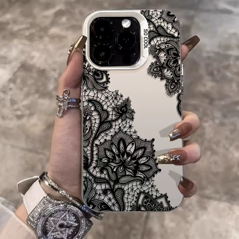 Подходящий чехол для мобильного телефона Samsung A55 35 A53 34 S24 Ultra Lace Flower S23/Note20 Ultra/2