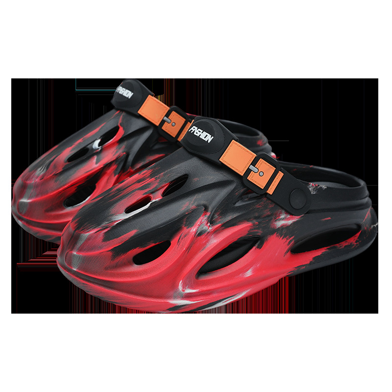 Verano nuevos zapatos de camuflaje con agujeros de coco EVA zapatos de playa casuales antideslizantes zapatos de hombre de doble uso con cabeza hueca