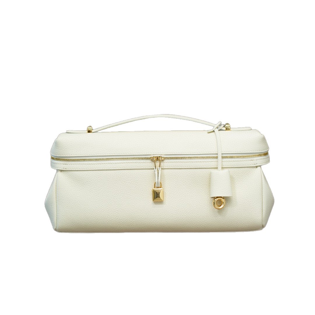 New LP33 Clutch Bag Evening Makeup Bag Genuine Grained Top Layer Cowhide Leather Shoulder Crossbody Bag for Women - Thumbnail 5