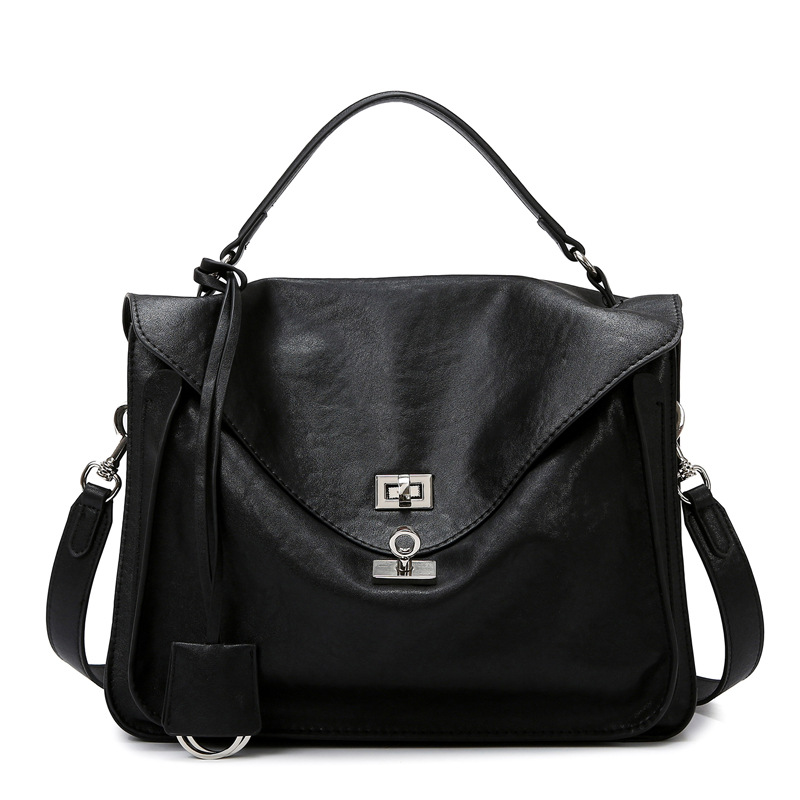Women's Versatile Soft Leather Messenger Bag Large Capacity Tote_voghion.com