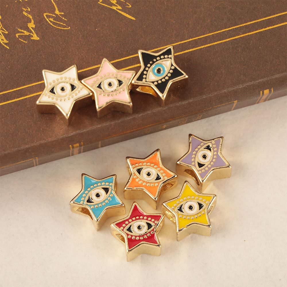 1 Piece Copper Devil's Eye DIY Jewelry Accessories Pendant display picture 2